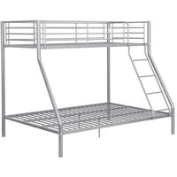 Humza Amani, Triple Metal Bunk Bed 3ft,4ft6 - Silver Humza Amani, Triple Metal Bunk Bed 3ft,4ft6 - Silver