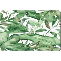 Watercolour Green Tropical Leaves Placemat Set - Green