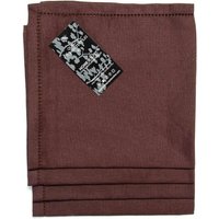 Cotton Fabric 4 Napkins Set - Chocolate