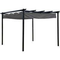 3 x 3m Steel Pergola Gazebo - Grey