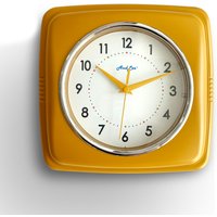 Retro Indoor Wall Clock - Mustard Yellow