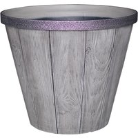 Wood Effect Planter - White Wash