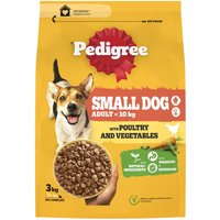 Pedigree Small Dog Complete Dry Poultry and Vegetables - Brown