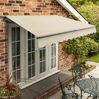Patio Awning Charcoal Frame Manual - Ivory / 18cm / 31kg / 2.5m