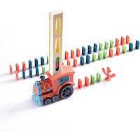 Kidkid Creative Domino Laying Train Toy with Light - Pink