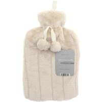 Luxurious Faux Fur Hot Water Bottle - Cream