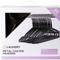 Pack of 80 My Laundry Metal Coated Hangers - Black