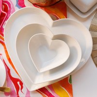 Mikasa Chalk Heart Porcelain Serving Platter, 30cm, White - White