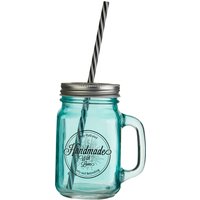 Bocal Blue Square Mason Jar Mug - Blue