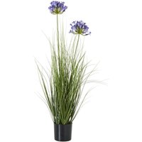 Artificial Purple Agapanthus Pot Not Included - Blue