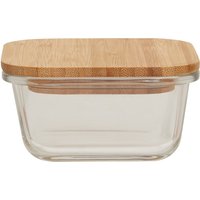Freska 320ml Glass Container With Bamboo Lid - Transparent