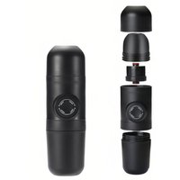 Hand-Pressed Portable Italian Coffee Machine - Black