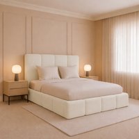 Monaco Plush Velvet Upholstered Bed Frame Double King Super King - Yellow / Double