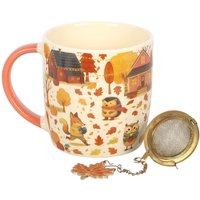 Creature Comforts Mug and Tea Strainer Set - Multicolour