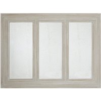 Orsina 3 Section Ash Wood Frame Wall Mirror, Luxurious Triptych Wall Mirror, Weathered Gold Finish 3-Panel Mirror