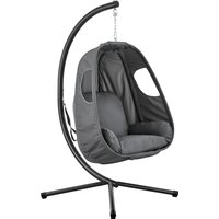 LIVIVO, Luna Folding Hanging Swing Chair - Grey LIVIVO, Luna Folding Hanging Swing Chair - Grey