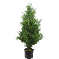 Cypress Topiary Artificial Bushy Tree - Natural Cedar