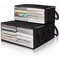 Transparent Window Storage Organiser Bag - Black