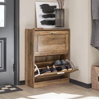 Wooden Effect Storage Bench - yellow