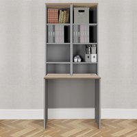 Layton, Layton Desk and Two Surface Bookcases - Grey Smoked Oak Layton, Layton Desk and Two Surface Bookcases - Grey Smoked Oak