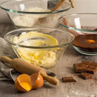 1.5 Litre Mr Chef Glass Nesting Mixing Bowl - Clear