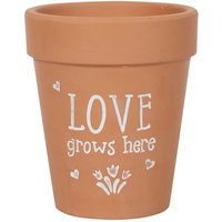 Terracotta Bee Pattern Plant Pot Natural Beauty - Brown