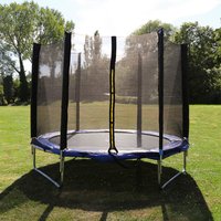 Monster Children's 10ft Trampoline with Safety Net Enclosure - Black