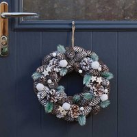 Frost Pine Artificial Christmas Wreath - Brown