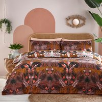 Kaihalulu Jungle Reversible Duvet Cover Set - Cocoaberry / Superking