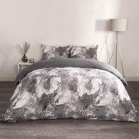 Marble Duvet Cover Set - Grey / King