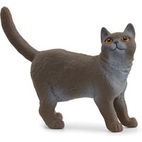 SCHLEICH Farm World British Shorthair Cat Toy Figure - 13973 - Grey