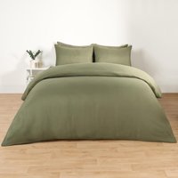 Plain Dyed Bedding Set - Woodland Green / King