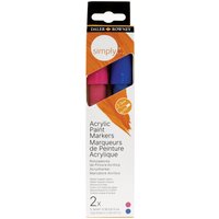 Pink and Blue Simply Acrylic Marker Set - Pink and Blue