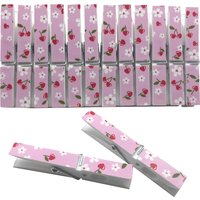 Pack of 24 Mon Cheri Printed Pegs - Pink