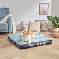Anti-Slip Pet Sleeping Bed with Removable Cover - Green+Grey / 65cm