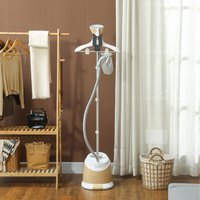 HOMCOM Clothes Steamer Upright Wrinkle Remover with Large 1.8L Water Tank - Gold