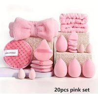 20 Piece Pink Makeup Kit with Brushes Beauty Blender - Pinki