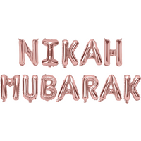 Nikah Mubarak Foil Balloons RG - Pink