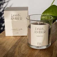 Dark Amber Scented Candle - Grey