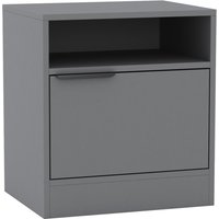 1-Door Bedside Table Cabinet Nightstand Storage Shelf Unit Bedroom Furniture - Grey / 1
