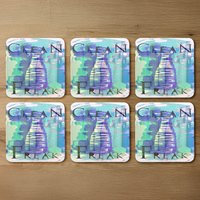 Clean Freak Blue Coaster - Blue