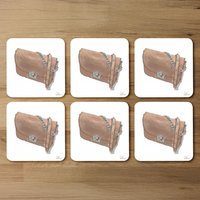 Hand Bag Coaster - Brown