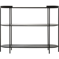 Trento Console Table With Glass Top - Black