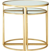 Farran Set of 5 Champagne Gold Coffee Table with Nesting Tables - Gold
