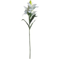 Set of 3 Artificial Lily Stems - White