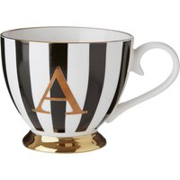 Duchess Black and White Monogram Mug, A - Black & White