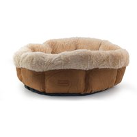HugglePets Donut Pet Bed - Chocolate & Latte, Medium - Chocolate & Latte / 50cm