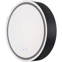 LED Bathroom Mirror Cabinet with Wall Mounted Design - Black & Silver