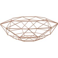 Vertex Gold Finish Fruit Basket - Pink