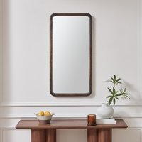 Rowena Wood Small 80x40cm Rectangle Wall Mirror - Brown